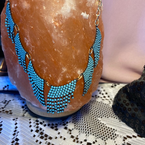 NWT VICTORIAN CASCADING BEADED NECKLACE FUN FLOWING STRANDS SET IN HEMATITE GOLD - Picture 12 of 12